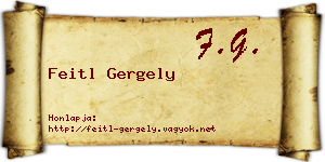 Feitl Gergely névjegykártya